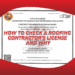 How To Check A Roofing Contractor’s License And Why - Istueta Roofing